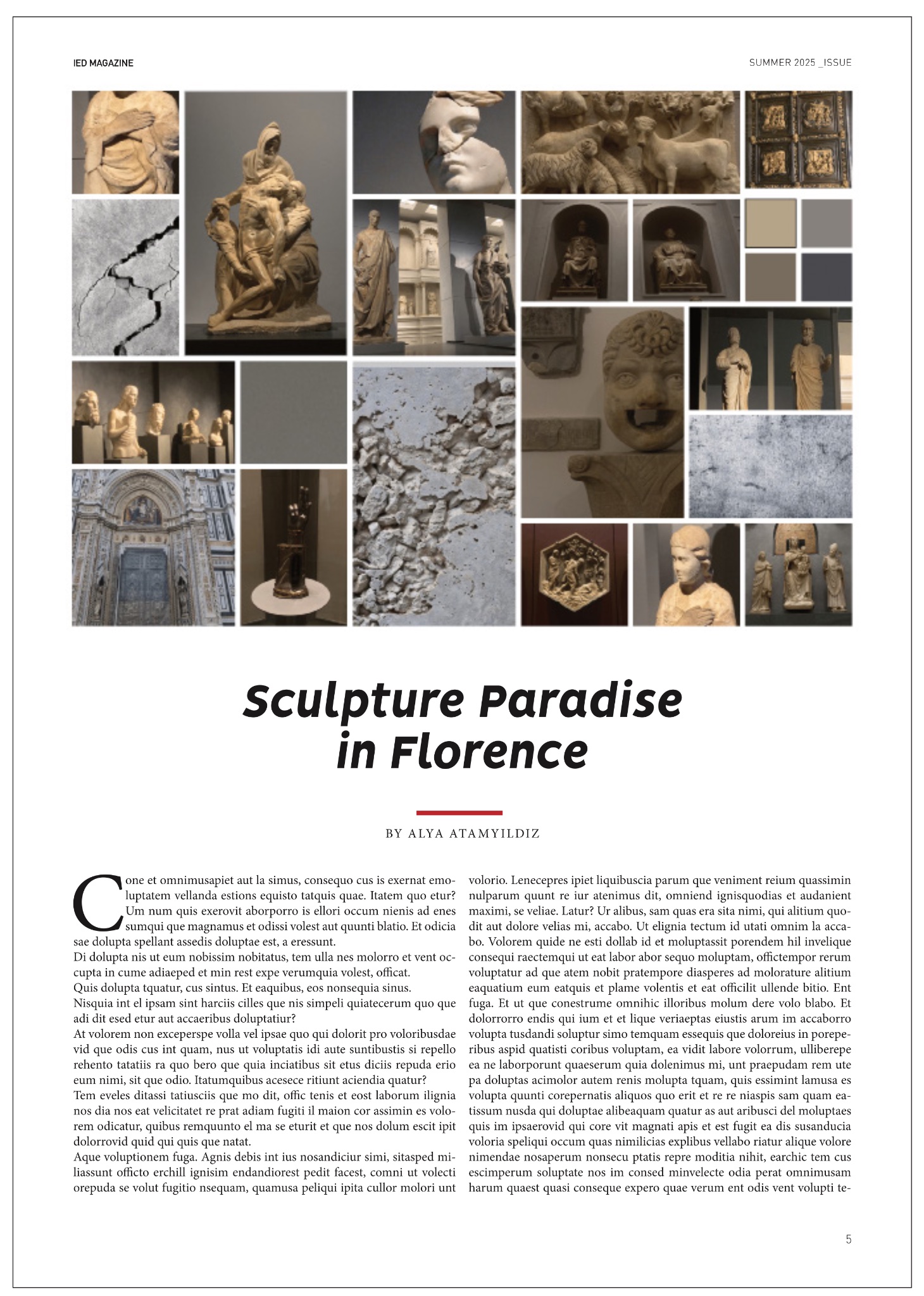 Magazine article design